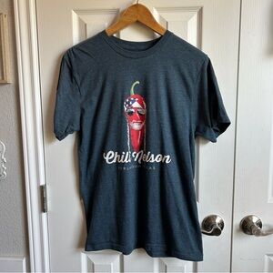 The Duck Company blue shirt sleeve Chili Nelson tshirt